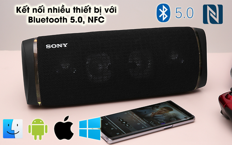 Loa bluetooth Sony SRS-XB43 - Bluetooth 5.0, NFC
